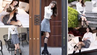 長腿美少女搭配極美襯衫的寫真集