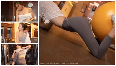 和超模妹子在健身房拍照 (87P)