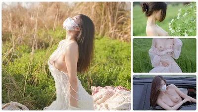 فتاة تحب التقاط صور عارية في الهواء الطلق