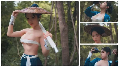 這位女俠身材豐滿、圓潤又白皙