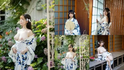Fotos eróticas de chicas guapas con trajes tradicionales japoneses