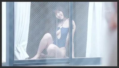 Young man lives next door to a lovely bikini model