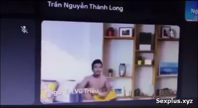 Online Student Fucks Girlfriend in Front of Teacher and Friends. Vietnamese Sex